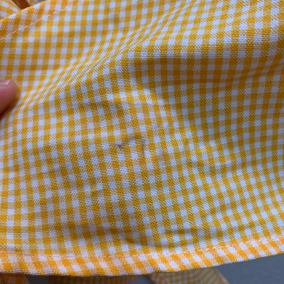 Yellow gingham plaid two piece set - Picture 7 of 8